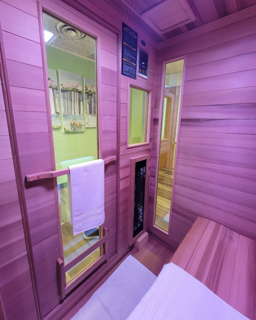 Interior of infrared sauna